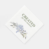 Elegante Lavender Blume & Cross Serviette (Ecke)