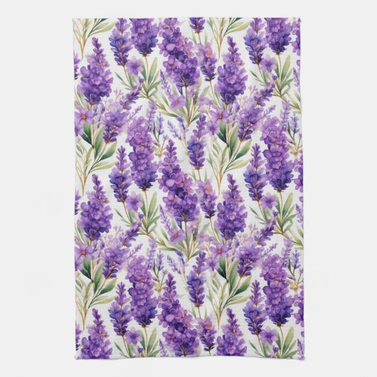 Elegante Lavender-Blume Geschirrtuch (Vertikal)