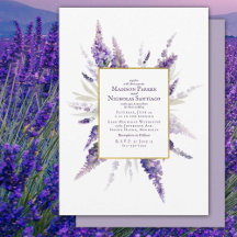 Elegante Lavender Blume Hochzeit mit floralen Wass