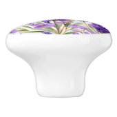 Elegante Lavender-Blume Keramikknauf (Seitenansicht)