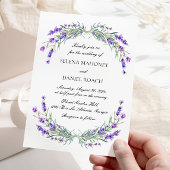 Elegante Lavender Blume Violet Wedding Einladung