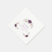 Elegante Lavender Blush White Floral Taufe Serviette (Ecke)