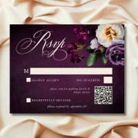 Elegante Lavender & Burgund Blumenzettel