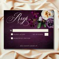 Elegante Lavender & Burgund Blumenzettel