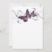 Elegante Lavender Butterfly Wirbel Hochzeit Einlad Einladung (Rückseite)