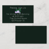 Elegante Lavender Camellia Empfang Begleitkarte (Vorne/Hinten)