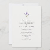 Elegante Lavender Chic Minimalistisch Wedding Einladung (Vorderseite)