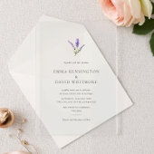 Elegante Lavender Chic Minimalistisch Wedding Einladung