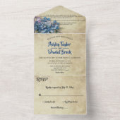 Elegante Lavender Country Floral Rustikale Hochzei All In One Einladung (Innen Boden)