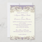 Elegante Lavender Country Wedding Einladung (Vorderseite)