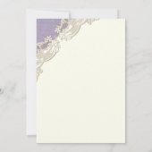 Elegante Lavender Country Wedding Einladung (Rückseite)