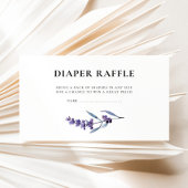 Elegante Lavender Diaper Raffle Baby Dusche Begleitkarte