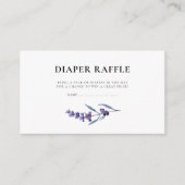 Elegante Lavender Diaper Raffle Baby Dusche Begleitkarte (Vorderseite)