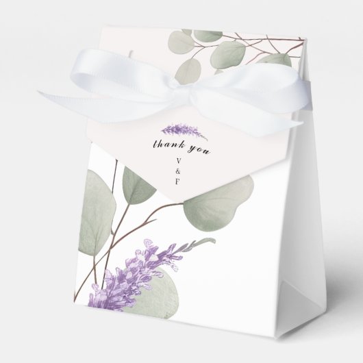 Elegante Lavender Eucalyptus-Blätter Geschenkschachtel (Vorderseite)