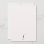 Elegante Lavender Eucalyptus-Blätter Save the Date Einladung (Rückseite)