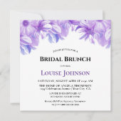 Elegante Lavender Floral Bridal Brunch Einladung (Vorderseite)