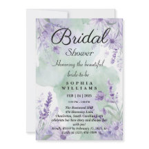 Elegante Lavender Floral Bridal Dusche Einladung