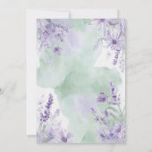 Elegante Lavender Floral Bridal Dusche Einladung (Rückseite)