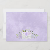 Elegante Lavender Floral Calligraphy Foto Wedding Save The Date (Rückseite)