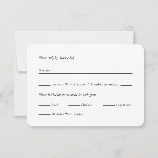 Elegante Lavender Floral RSVP Card (Vorderseite)