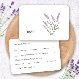 Elegante Lavender Floral RSVP Card