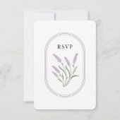 Elegante Lavender Floral RSVP Card Karte (Rückseite)