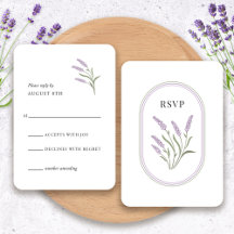 Elegante Lavender Floral RSVP Card