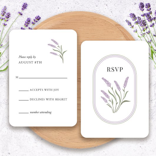 Elegante Lavender Floral RSVP Card Karte