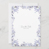 Elegante Lavender Floral Save the Date Card (Rückseite)