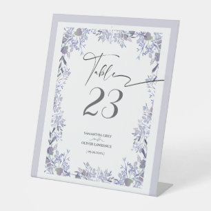 Elegante Lavender Floral Table Card Sockelschild
