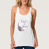 Elegante Lavender Floral Trauzeugin Tank Top (Vorderseite)