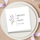 Elegante Lavender Floral Wedding Cocktail Napkin Serviette