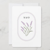 Elegante Lavender Floral Wedding Einladung (Rückseite)