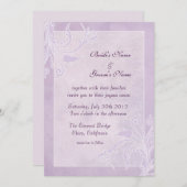 Elegante Lavender Floral Wedding Einladungen (Vorne/Hinten)