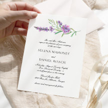 Elegante Lavender Greenery Violet Wedding