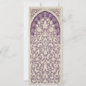 Elegante Lavender Islamic Lace Wedding Einladung (Rückseite)