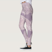 Elegante Lavender Lace Pattern Leggings Art (Links)