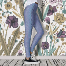 Elegante Lavender Leopard Print Leggings