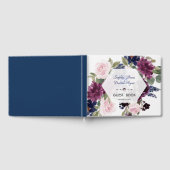 Elegante Lavender Lila Blumenblütenhochzeit Gästebuch (Voll)