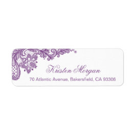 Elegante Lavender Lila Blumenzange Hochzeit RSVP