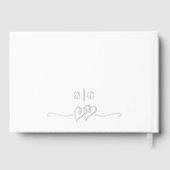 Elegante Lavender Lila Rose Kleine Hochzeitsreise Gästebuch (Rückseite)