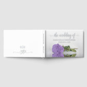 Elegante Lavender Lila Rose Kleine Hochzeitsreise Gästebuch (Voll)