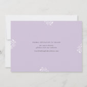 Elegante Lavender Lilac Vintage Wedding Save The Date (Rückseite)