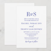 Elegante Lavender Monogram Backyard Wedding Einladung (Vorne/Hinten)