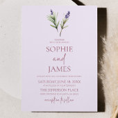 Elegante Lavender Pflanze Branch Blume Hochzeit Einladung