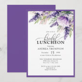 Elegante Lavender Purple Flowers Einladung (Vorne/Hinten)