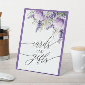 Elegante Lavender Purple Flowers | Kartenzeichen Sockelschild (In SItu)