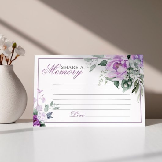 Elegante Lavender Rose Beerdigung gemeinsam mit ei RSVP Karte