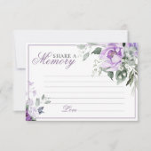 Elegante Lavender Rose Beerdigung gemeinsam mit ei RSVP Karte (Vorderseite)