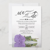 Elegante Lavender-Rose, die wir immer noch überprü Einladung (Vorderseite)